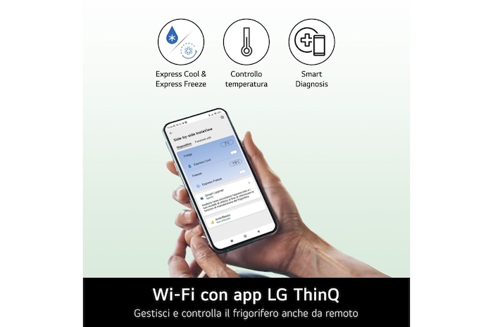 Wi-Fi con app LG ThinQ frigorifero GSLE91EVAB
